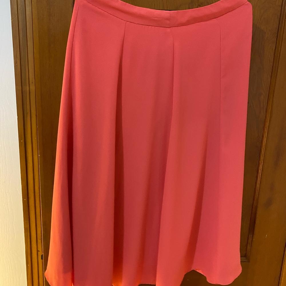 Coral Chiffon Midi Skirt - Forever 21